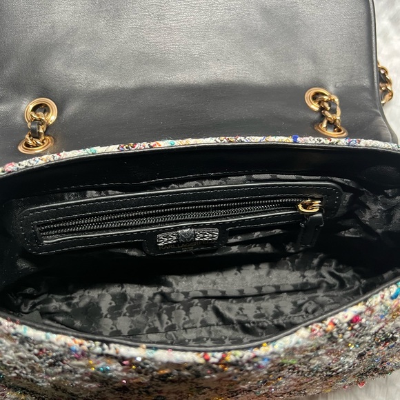 Karl Lagerfeld Paris Agyness Tweed Multi Flap Crossbody Bag Purse NWT $248 - Picture 6 of 8